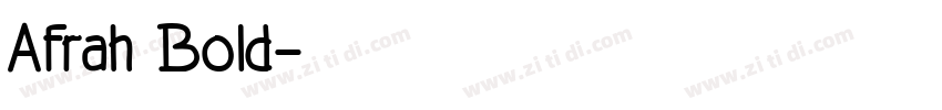 Afrah Bold字体转换